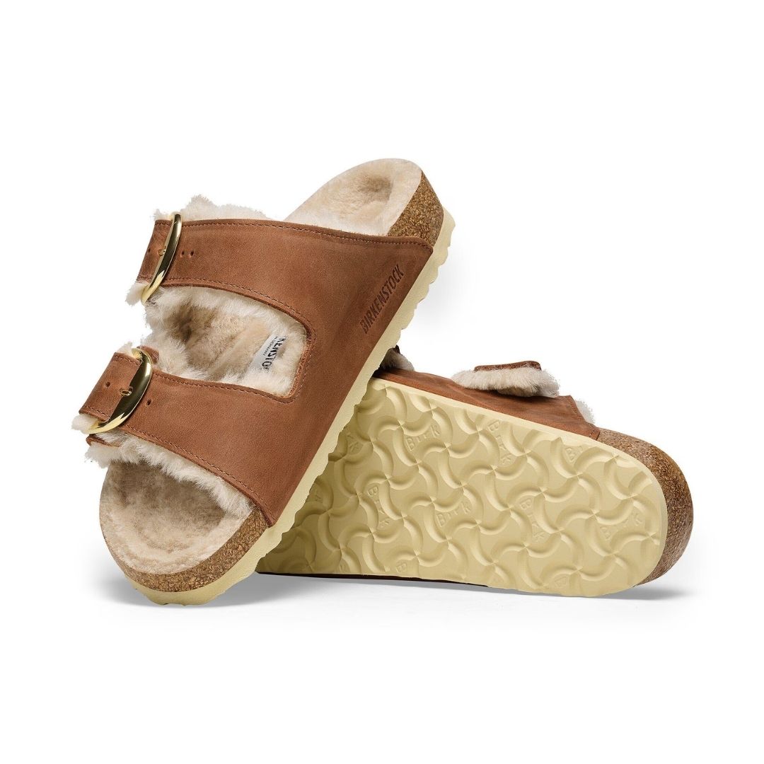 Arizona Big Buckle Shearling Oiled Leather