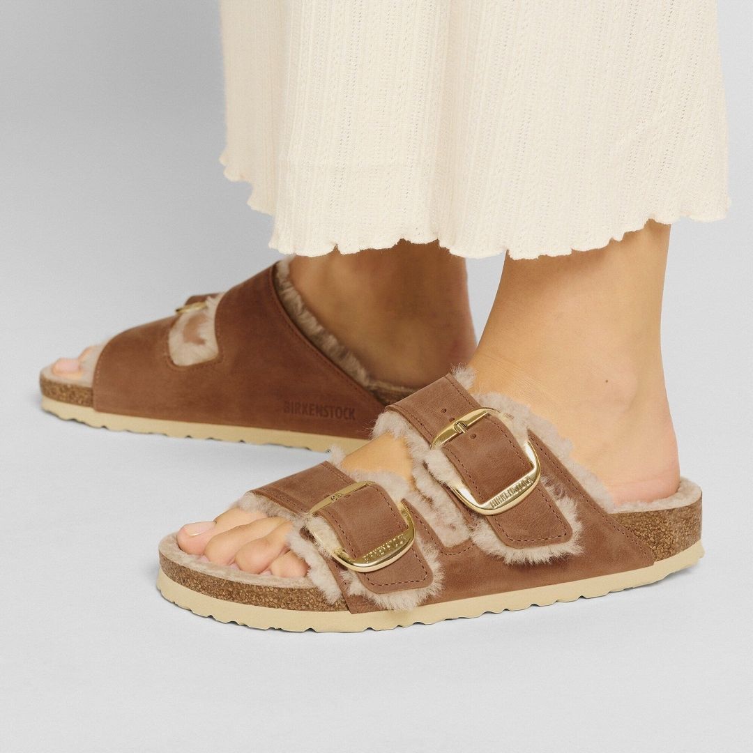 Arizona Big Buckle Shearling Oiled Leather