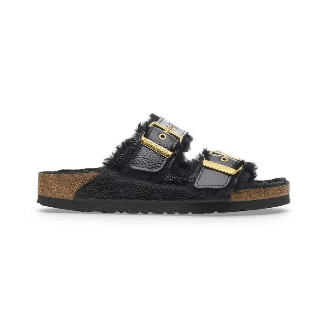 Arizona Shearling Eyelets Patent Leather