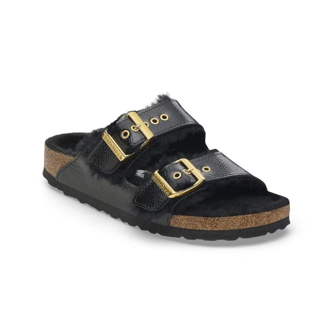 Arizona Shearling Eyelets Patent Leather