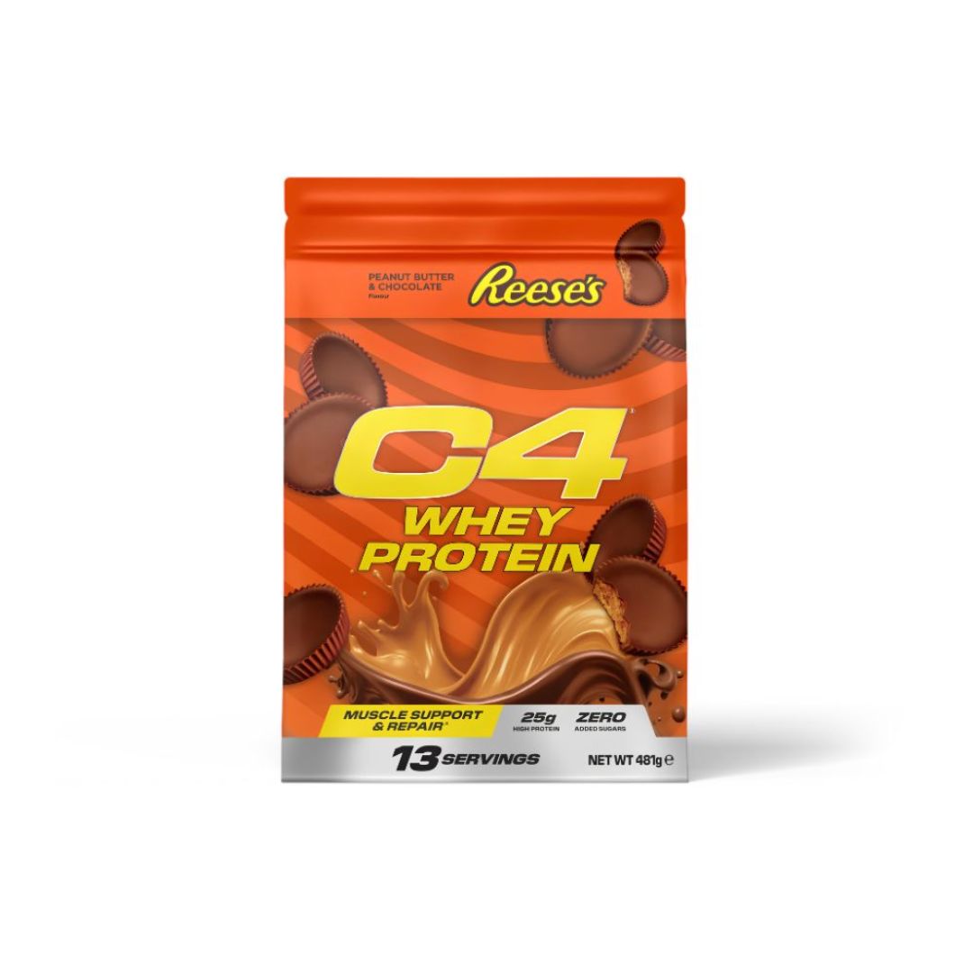 C4 Whey Protein Powder Reese's Peanut Butter Chocolate 13 Servings