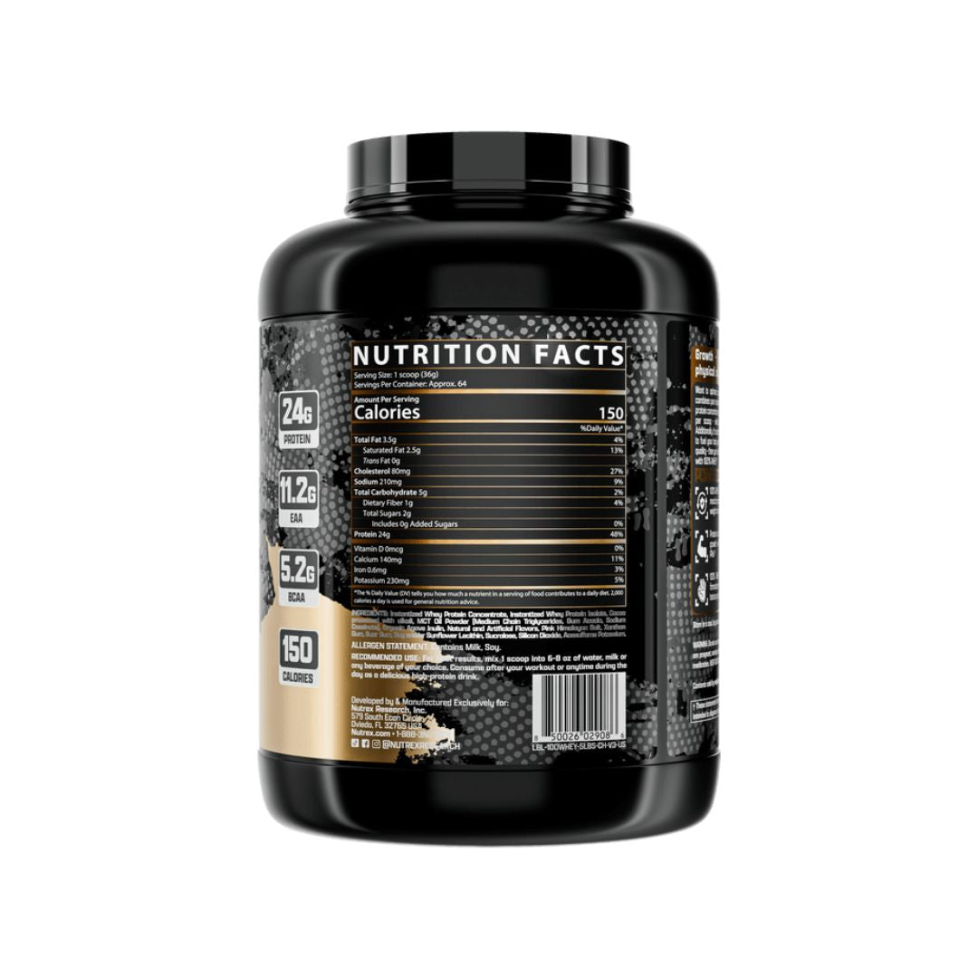 مسحوق بروتين مصل اللبن النقي 100% - Nutrex Research - بروتين مصل اللبن الممتاز لدعم العضلات