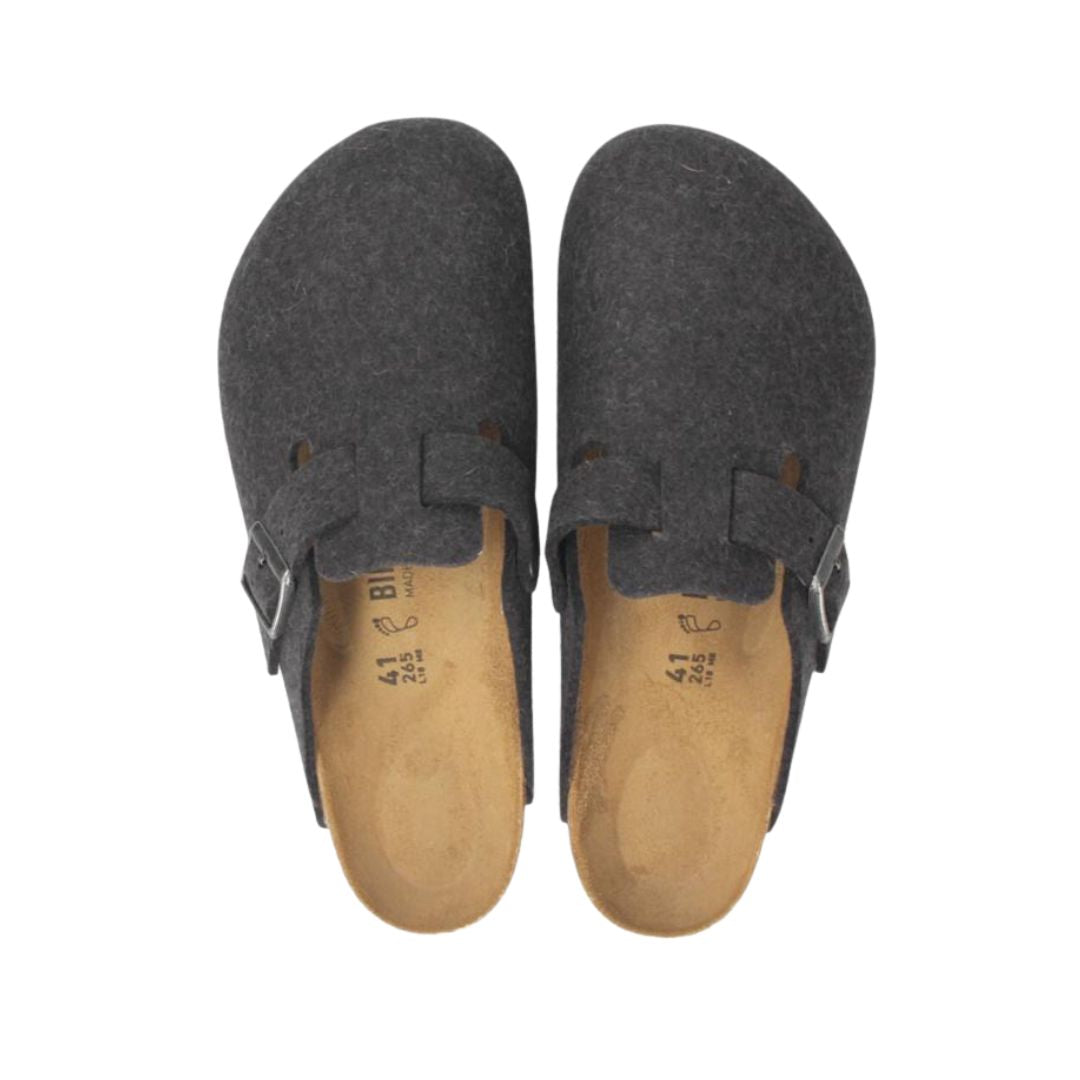 BIRKENSTOCK Boston Wool Felt Clogs -Anthrazit display picture 1