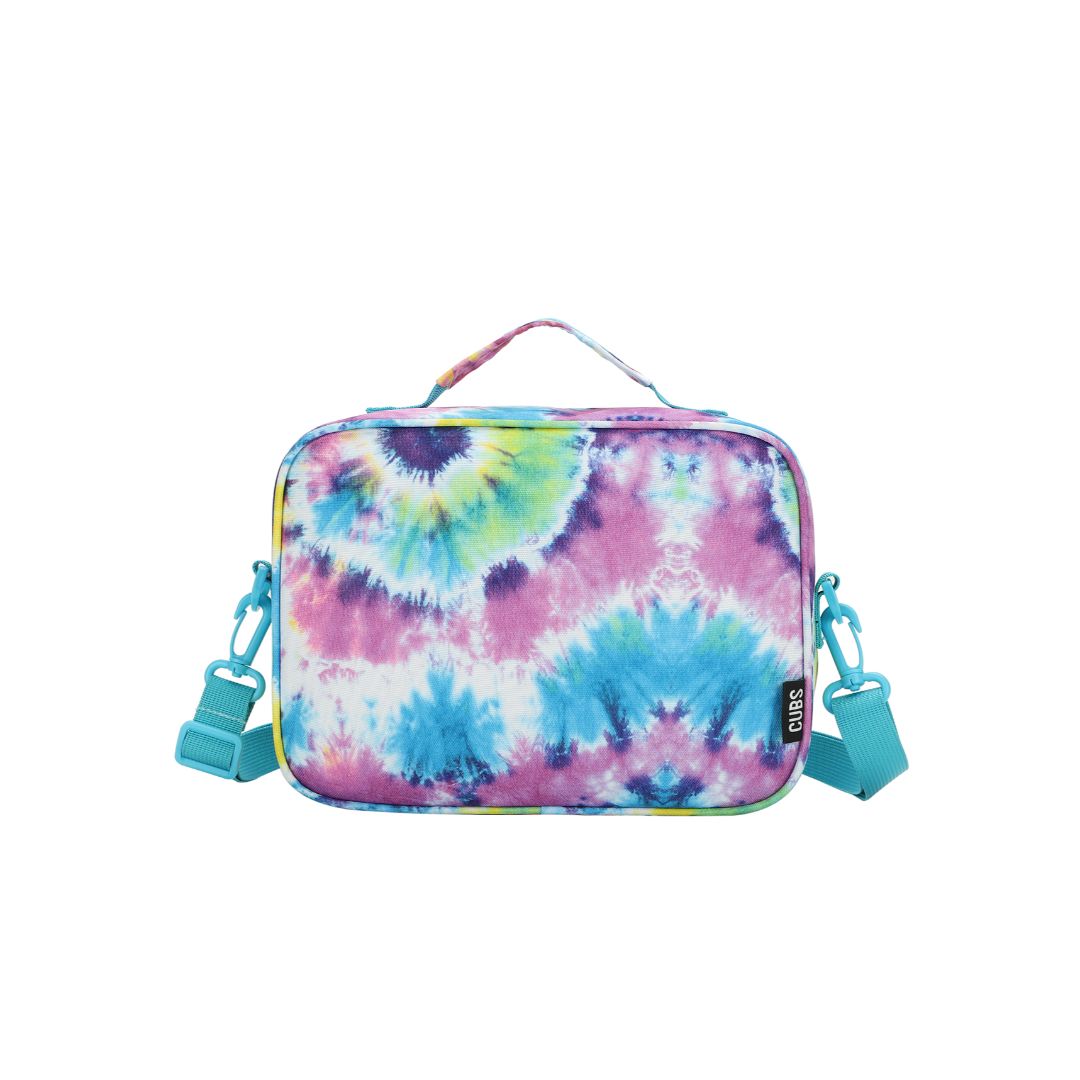 Tie Dye Purple & Turqoise Lunch Bag