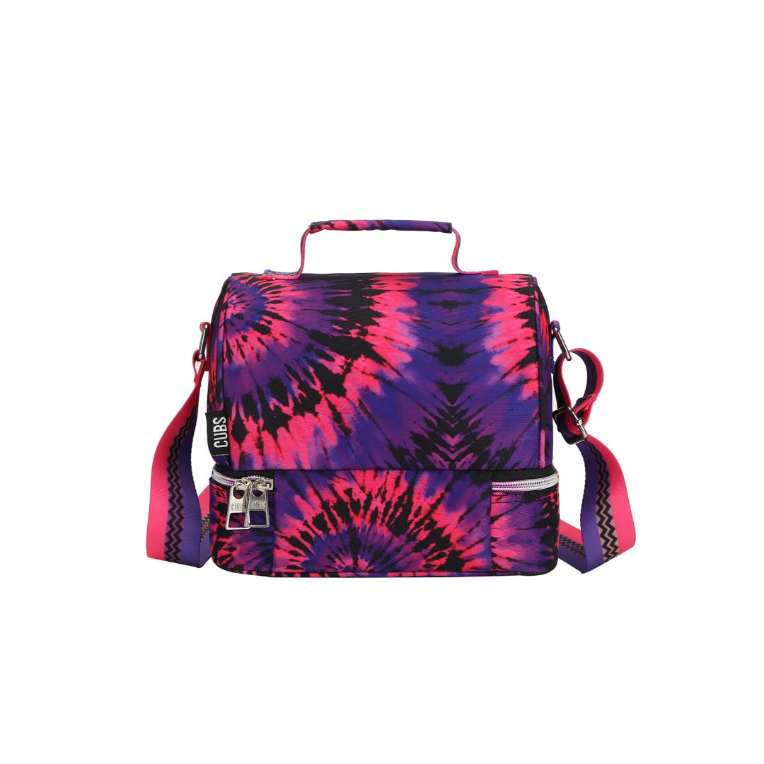 Black & Purple Tie Dye Lunch Bag