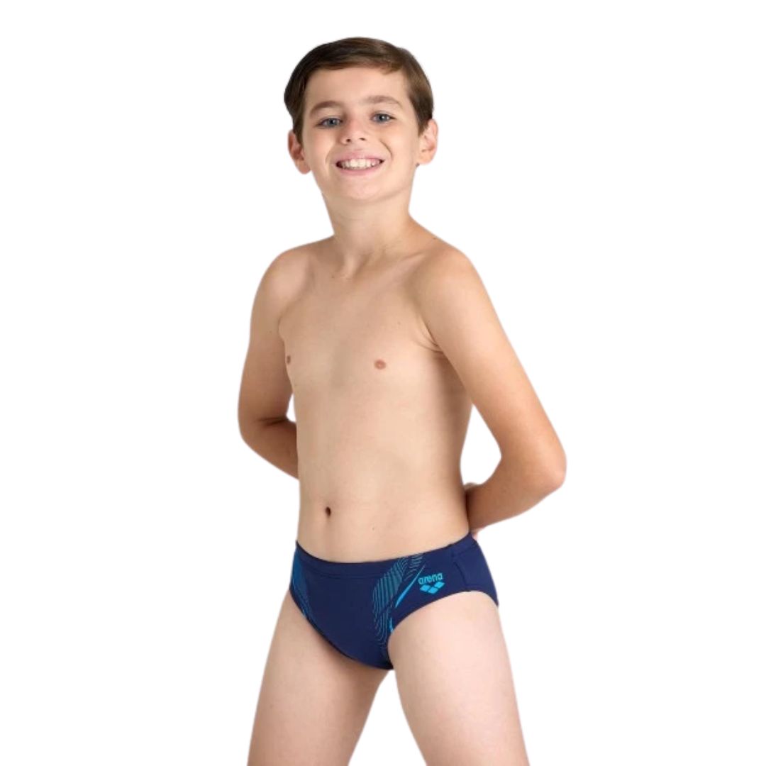 Graphic Print Logo Swim Brief