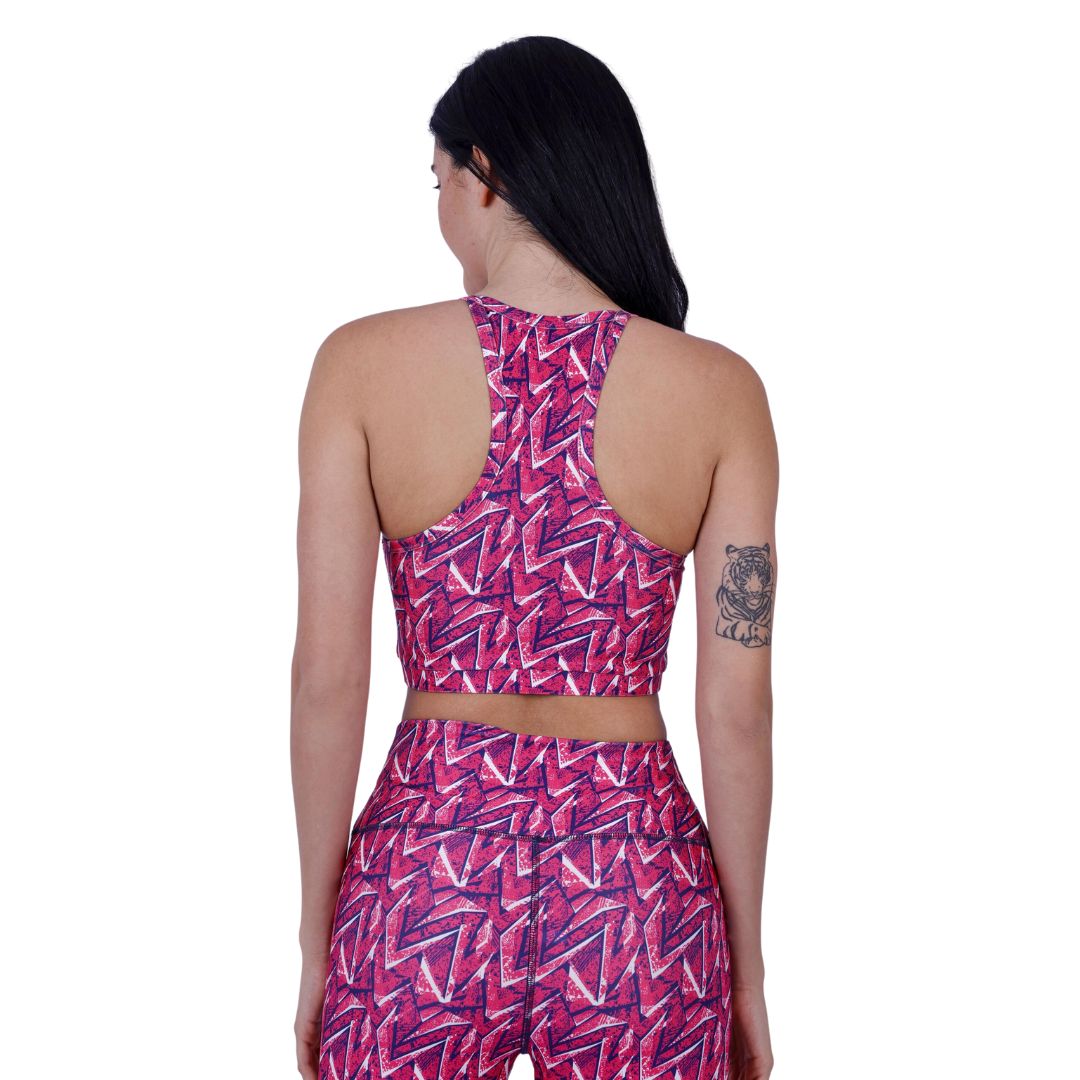 Triangles Printed Sports Bra