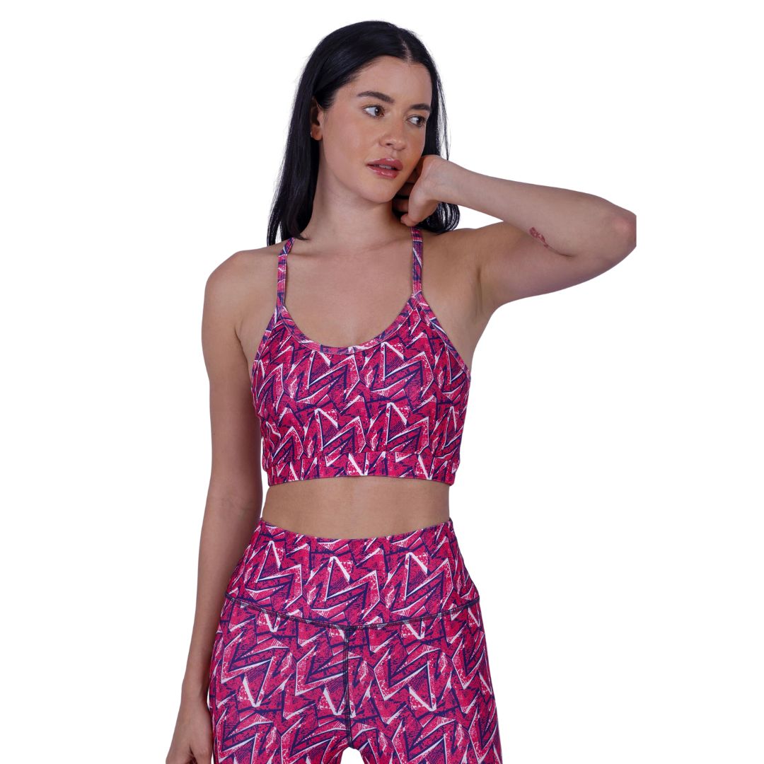 Triangles Printed Sports Bra
