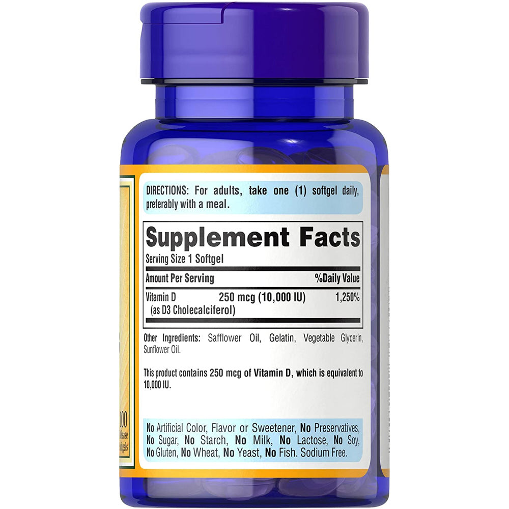 فيتامين د3 10000 100 جرعة 100 كبسولة ناعمة
