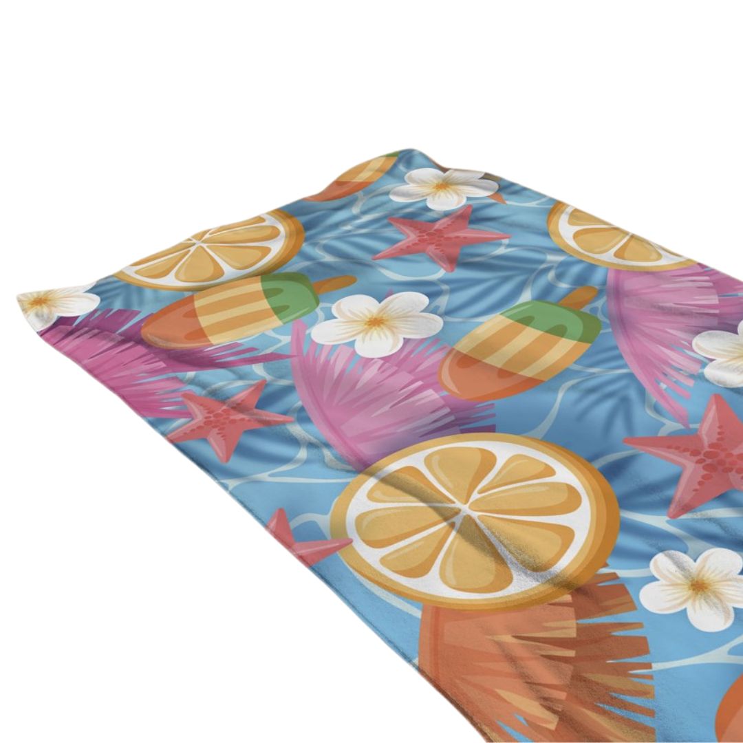 Printed Terry Microfiber Beach Towel