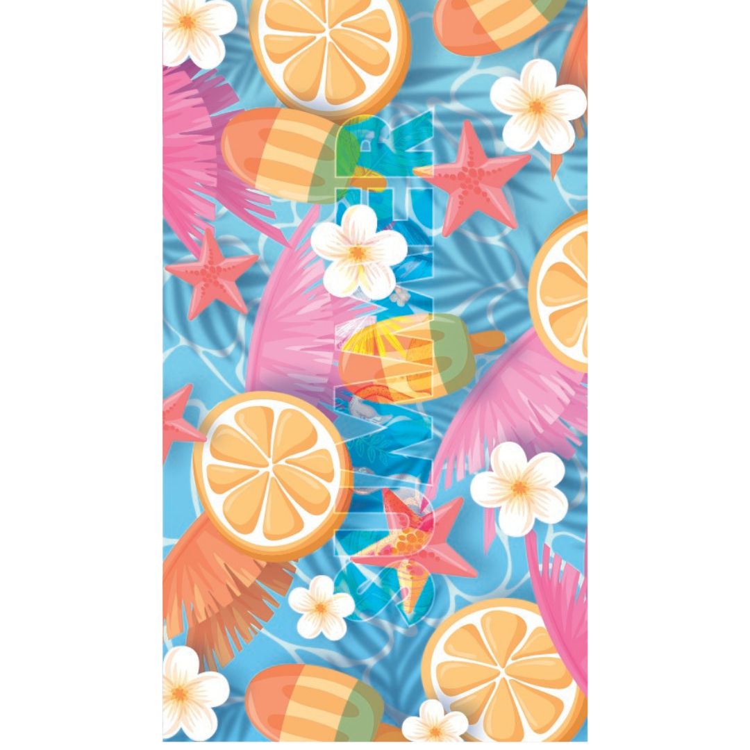 Printed Terry Microfiber Beach Towel