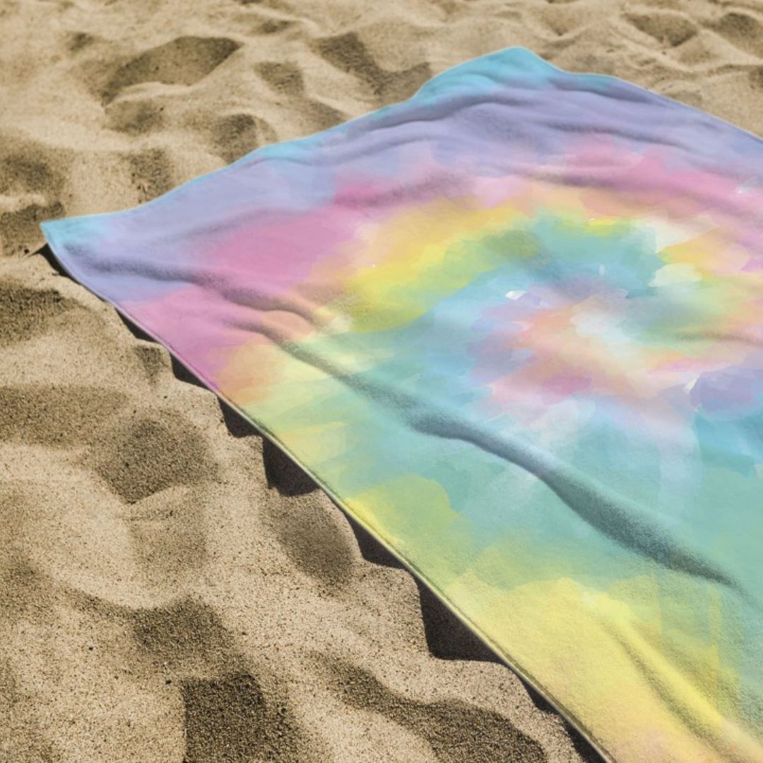 Printed Terry Microfiber Beach Towel