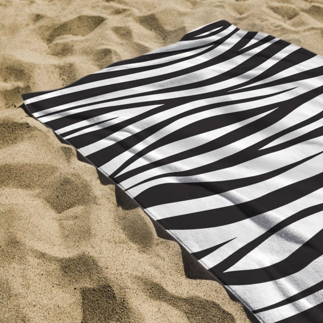 Printed Terry Microfiber Beach Towel