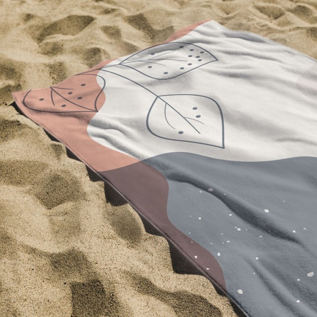 Printed Terry Microfiber Beach Towel