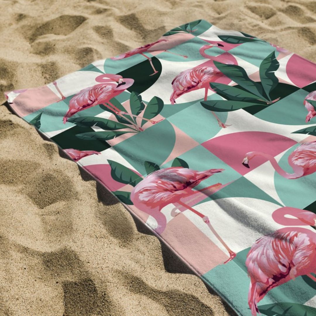 Printed Terry Microfiber Beach Towel