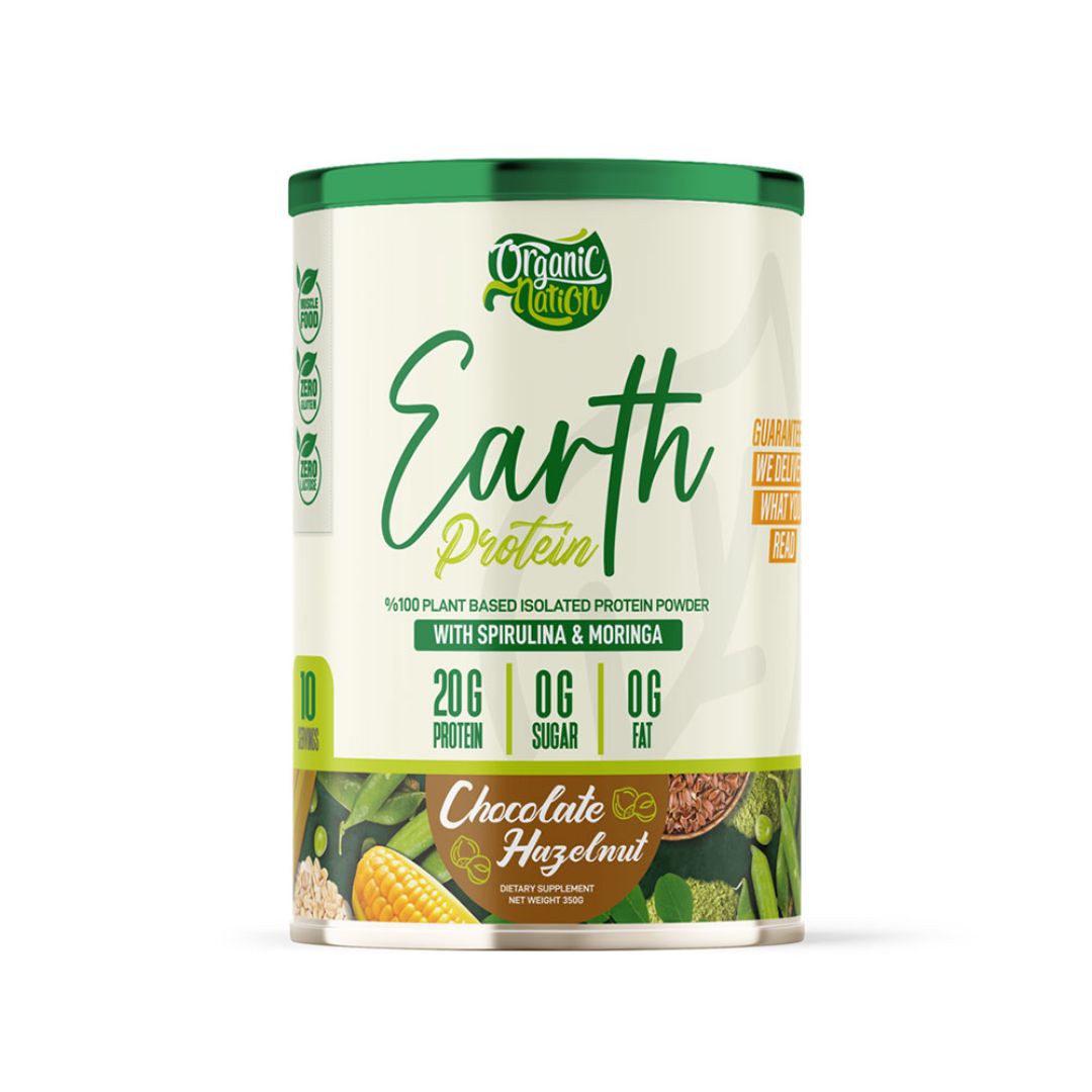 Organic Nation Earth Protein-10Serv.-350G.-Chocolate Hazelnut