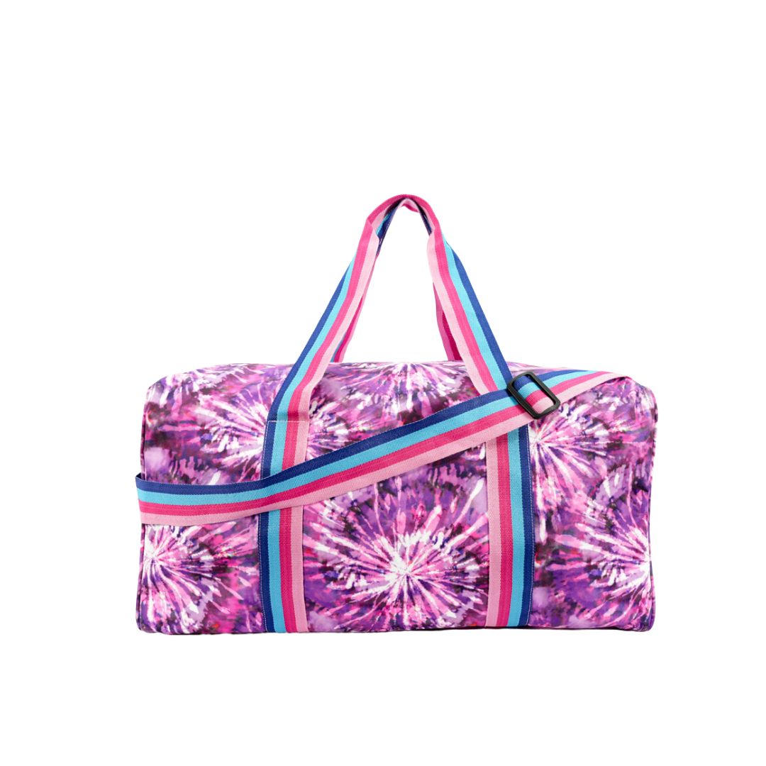 شنطة دفل للنهاية اسبوع متوسطة حجم بتصميم تاي داي ارجواني كله