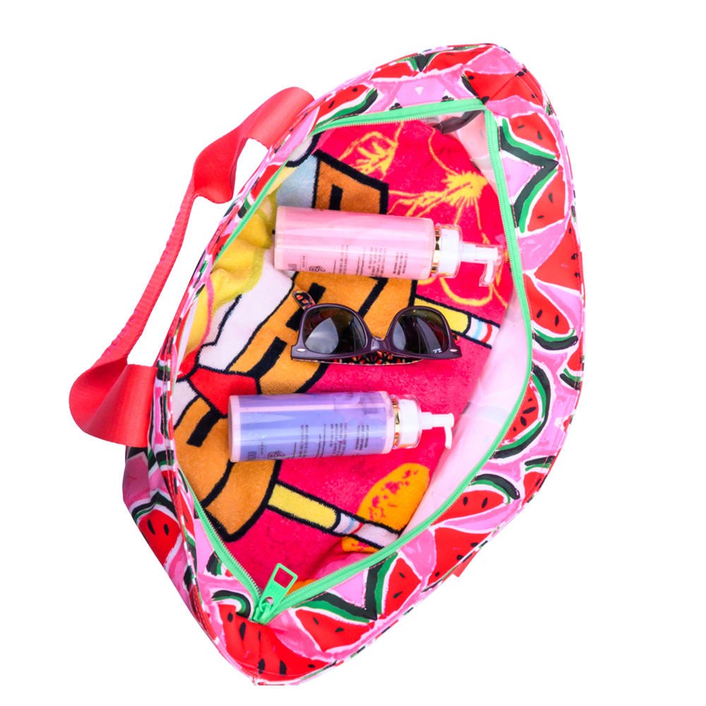 Watermelon Pink Fiesta Tote/Cooler