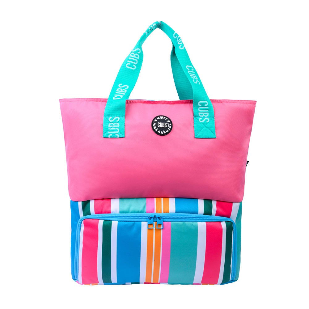Pink Stripes Tote/Cooler