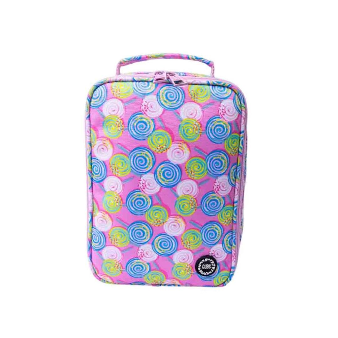 حقيبة غداء لولي بوب وردية كبيرة وأساسية