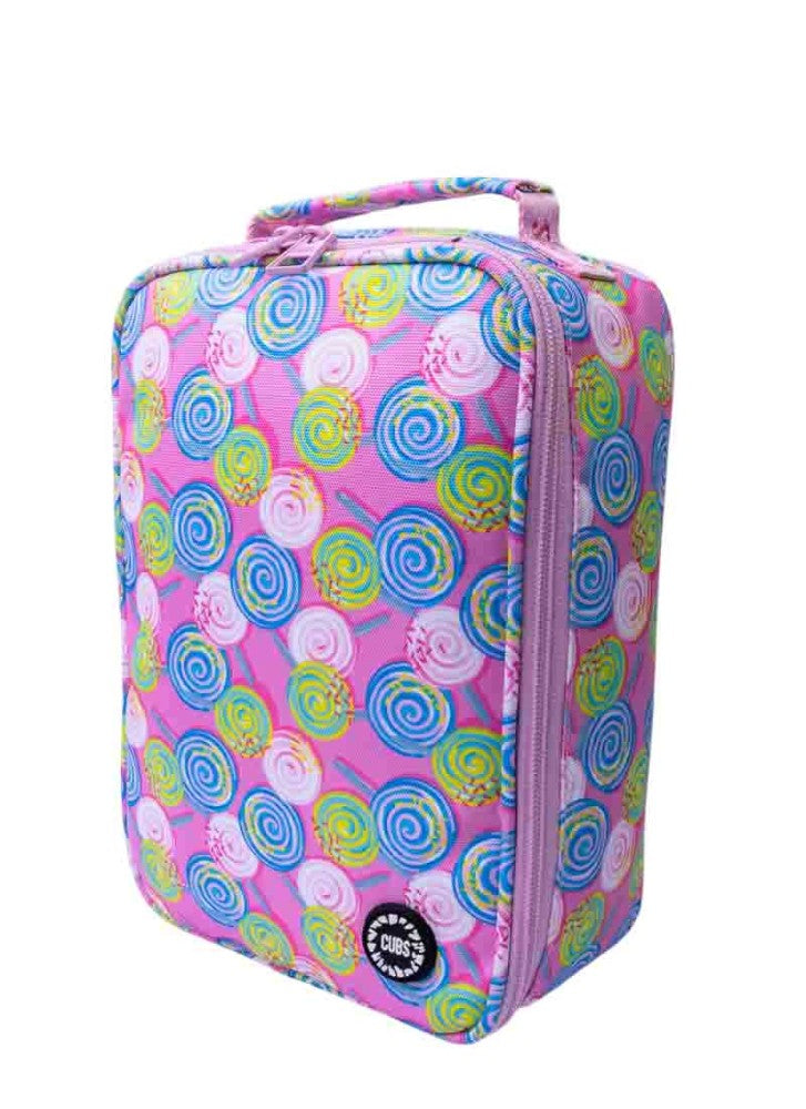 حقيبة غداء لولي بوب وردية كبيرة وأساسية