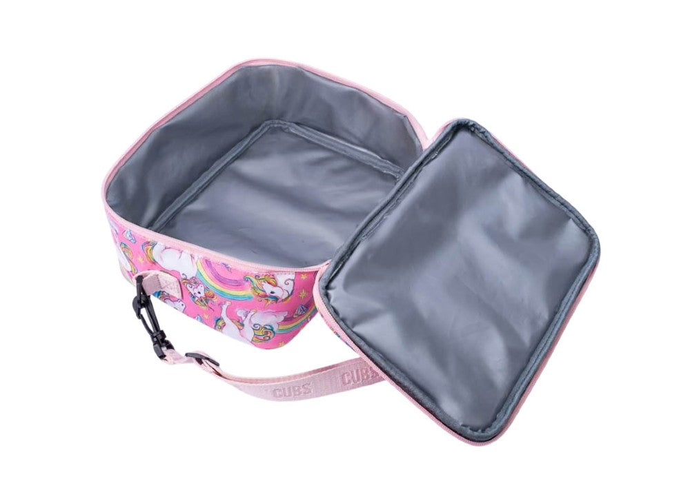 حقيبة غداء يونيكورن الخيالية الوردية للأطفال