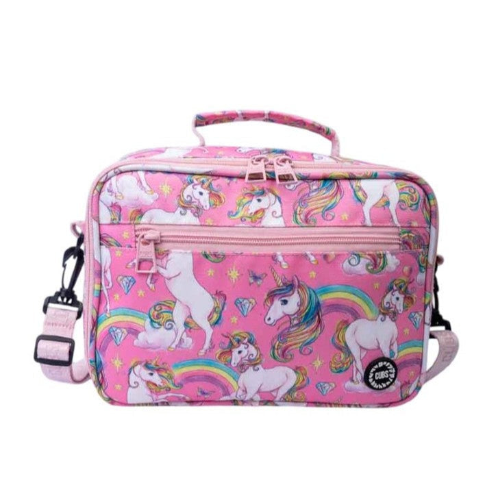 حقيبة غداء يونيكورن الخيالية الوردية للأطفال