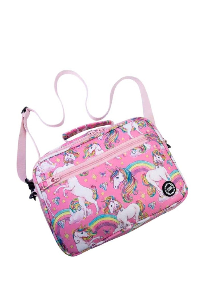 حقيبة غداء يونيكورن الخيالية الوردية للأطفال
