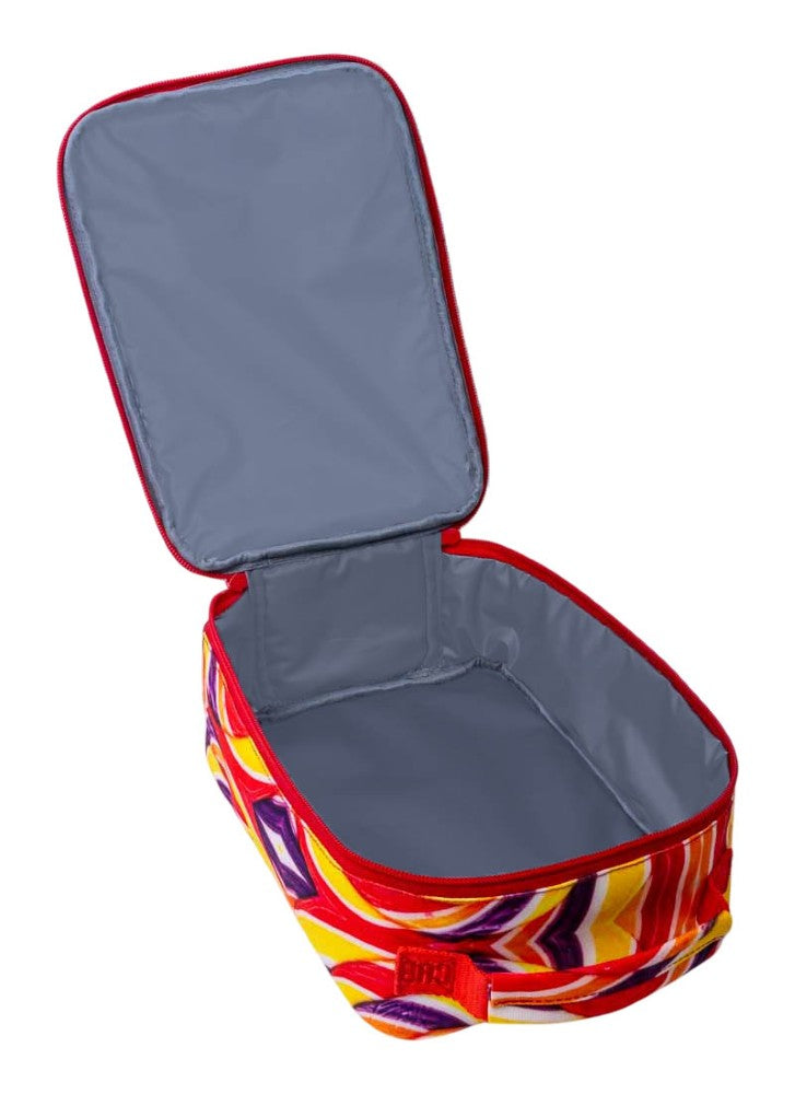 حقيبة غداء حلوى قصب أرجوانية وحمراء كبيرة وأساسية