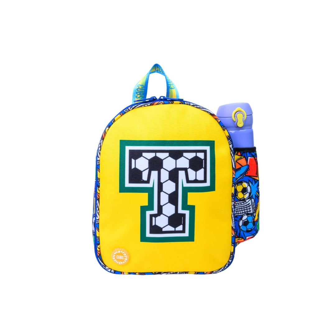 Football Fan Letter T Nursery Lunch Backpack