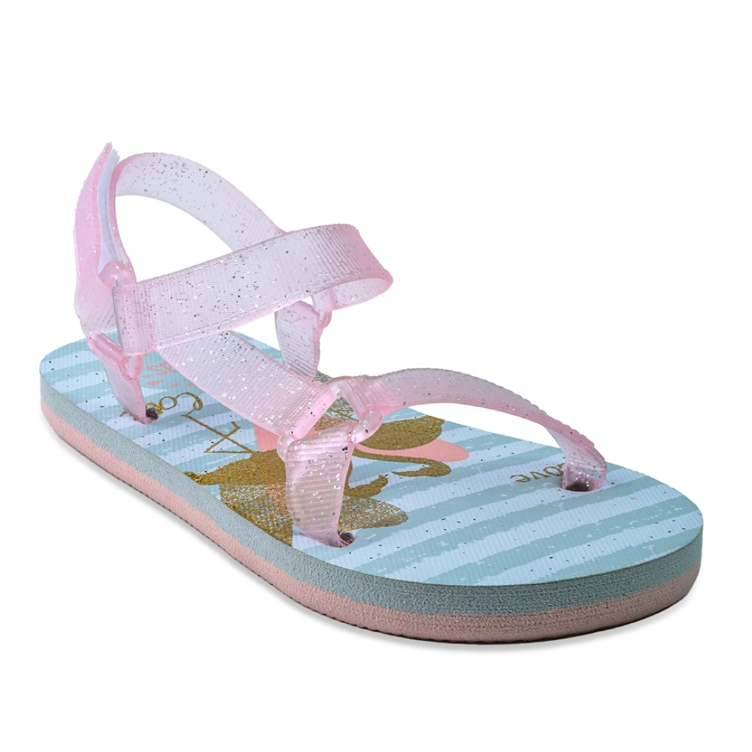 Golden Flamingo Sling Sandals