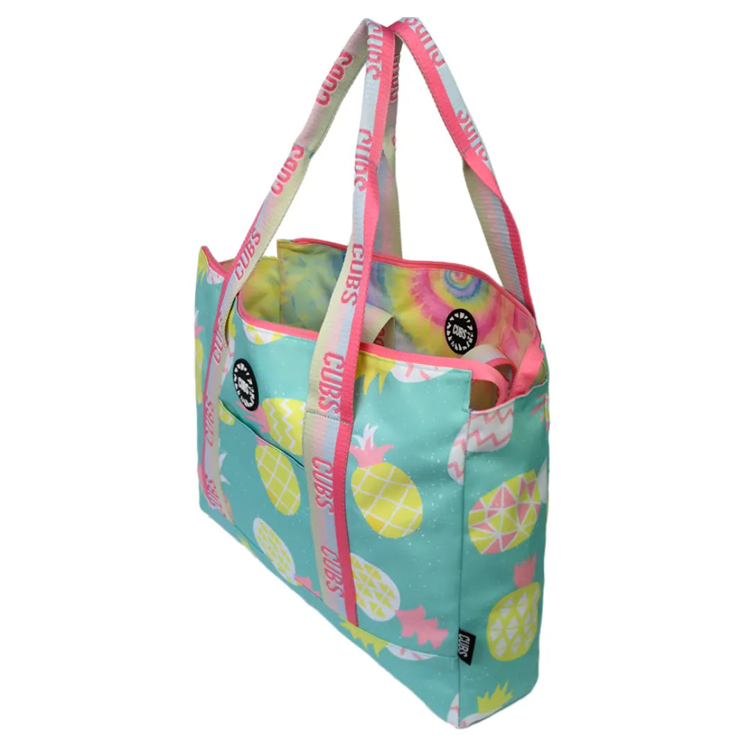 Pastel Pineapples & Pastel Tie Dye Tote Bag