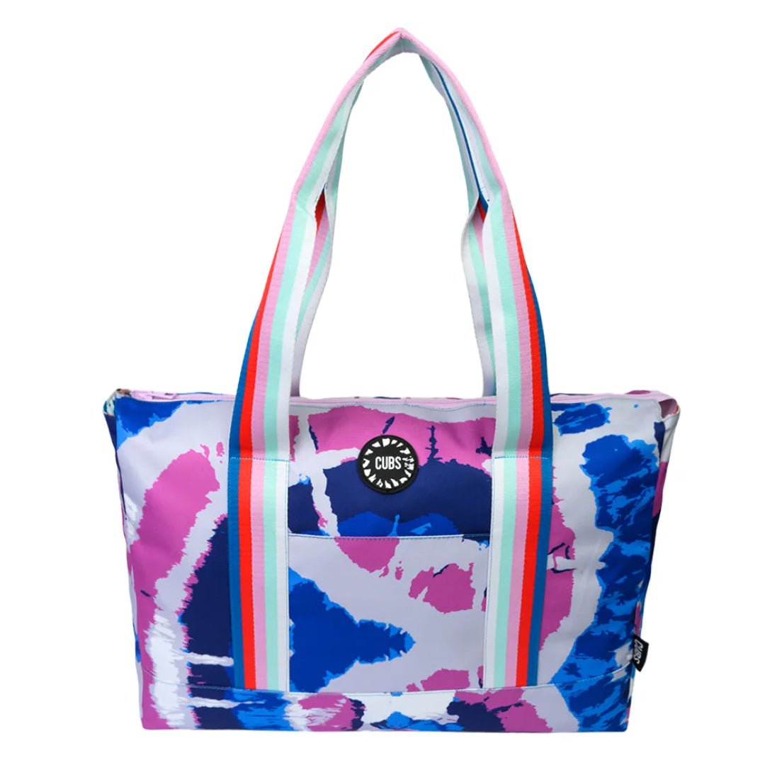 Blue Tie Dye & Splashing Paint Tote Bag