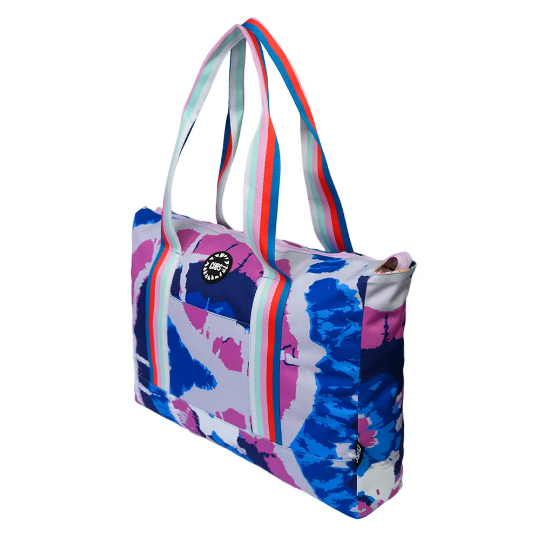 Blue Tie Dye & Splashing Paint Tote Bag