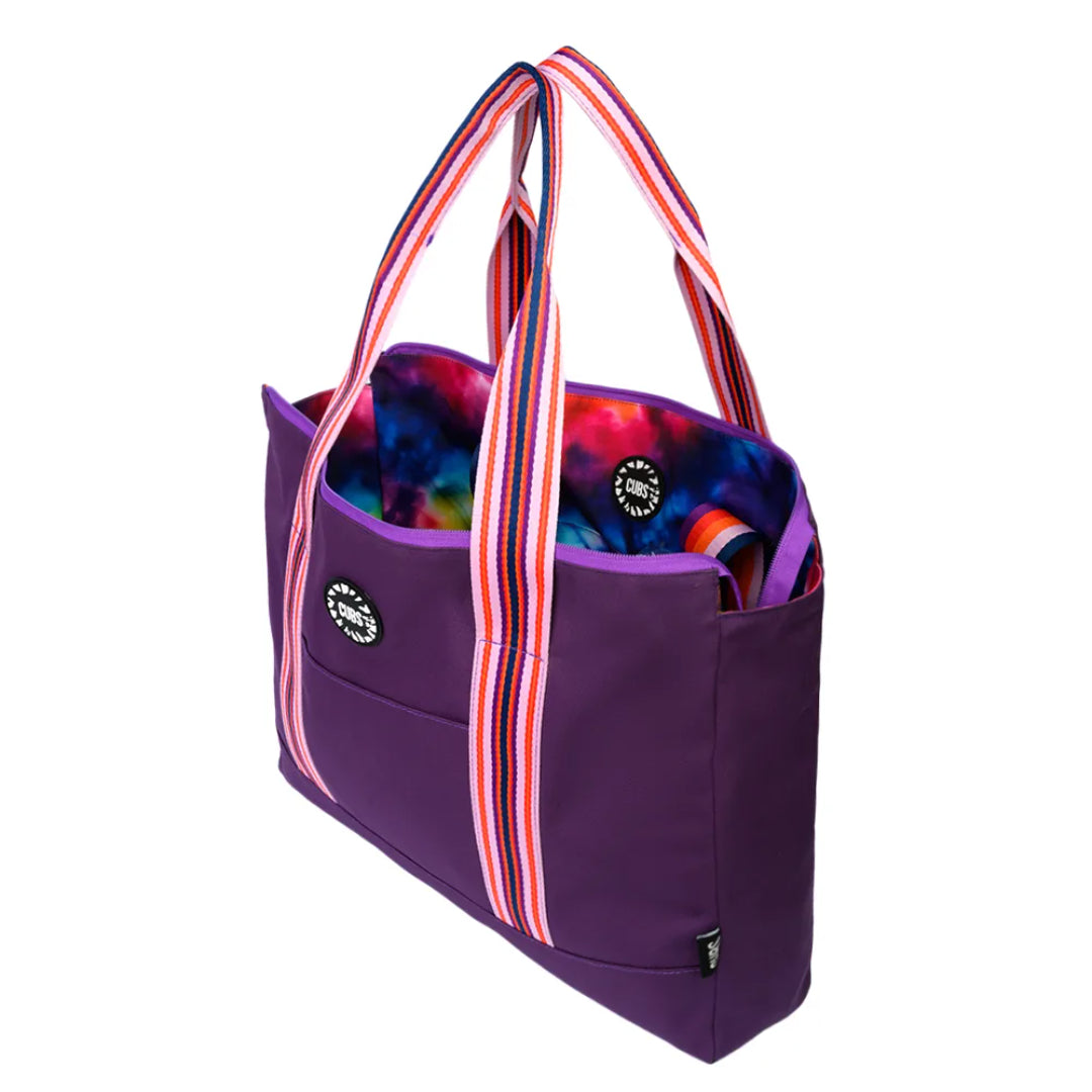 Deep Purple Tie Dye & Very Purple Tote Bag