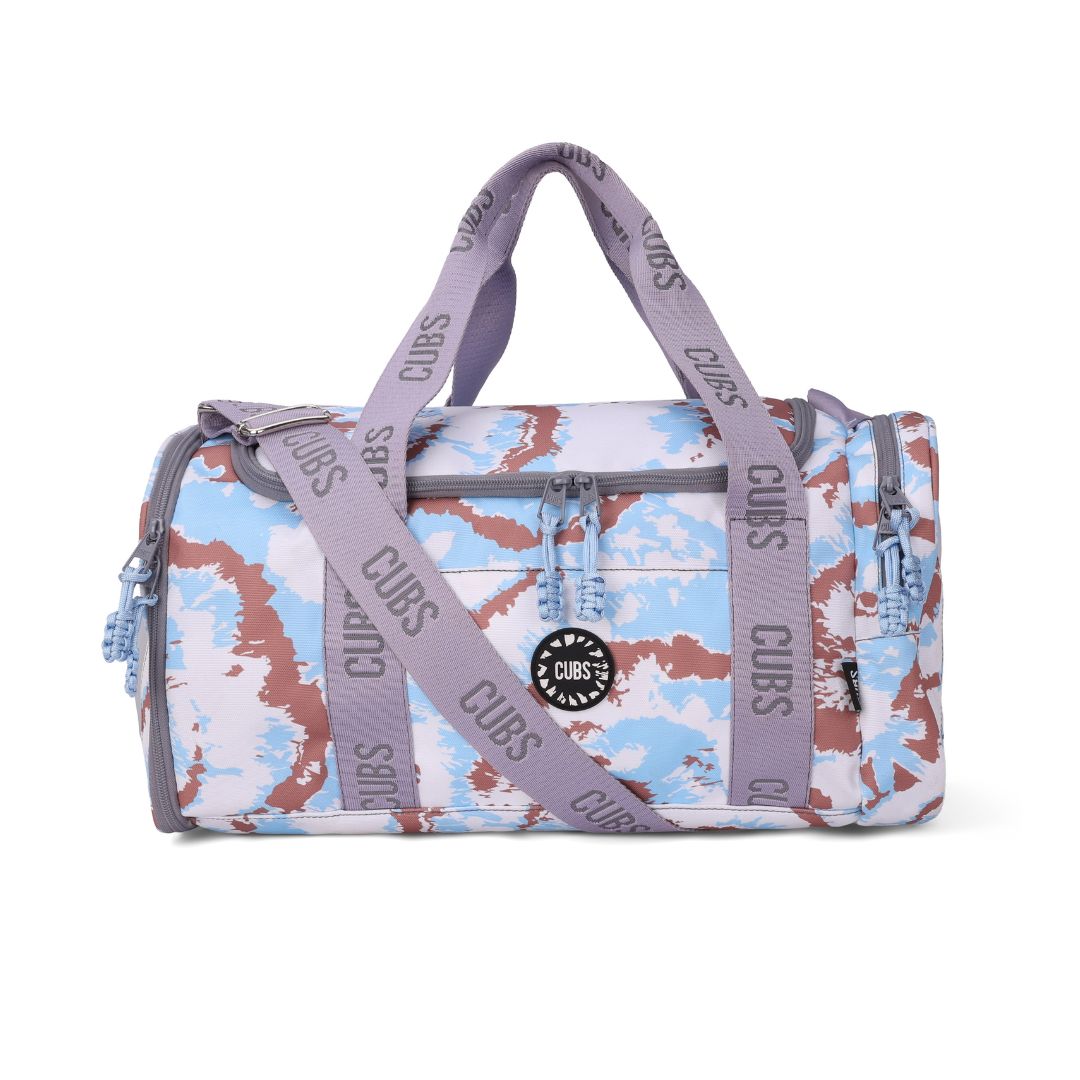 Baby Blue Tie Dye Large Duffle Two Pockets