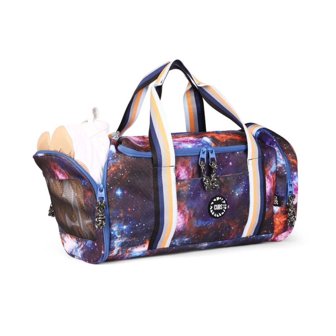 Purple Galaxy Large Duffle Two Pockets