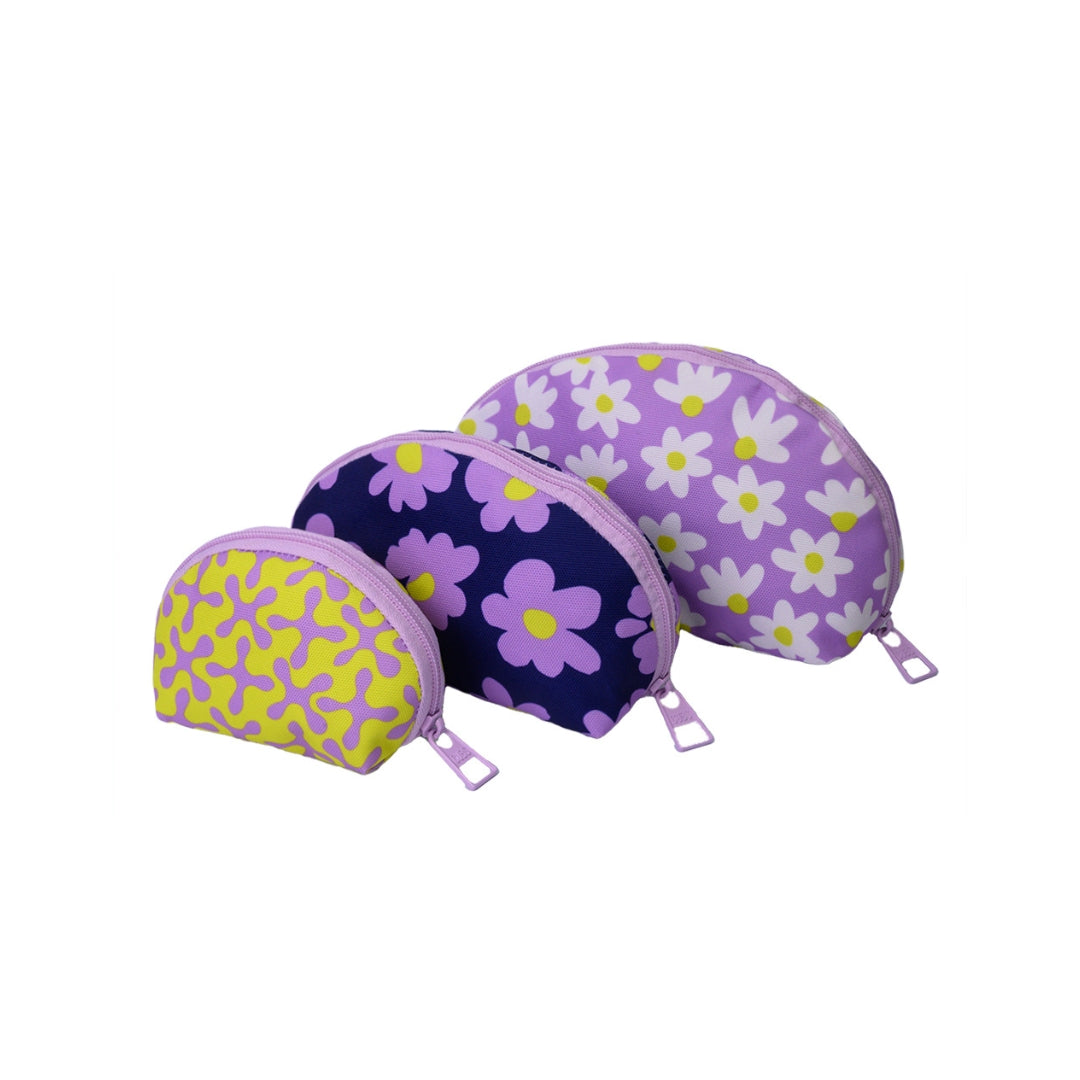 Lilac & Yellow Round Multiuse Make Up Set