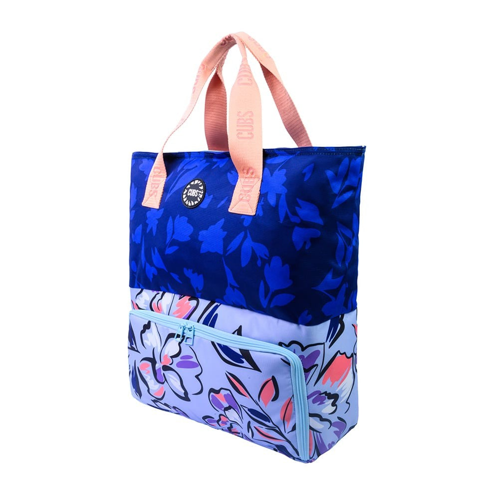 Navy Lilies Tote/Cooler