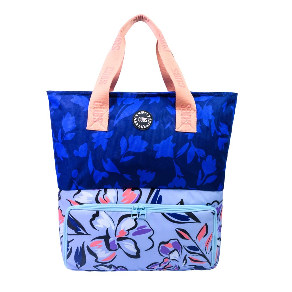 Navy Lilies Tote/Cooler