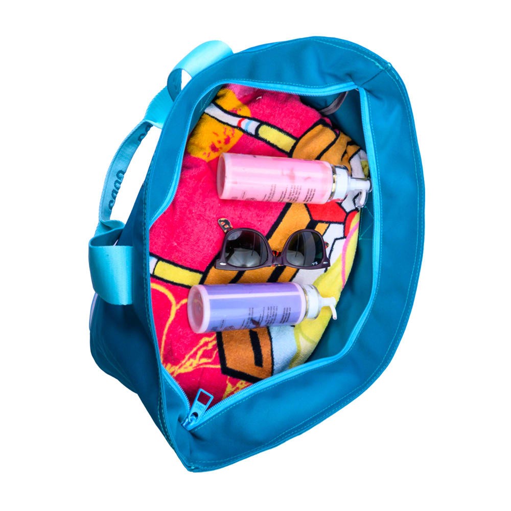 Turquoise Stripes Tote/Cooler