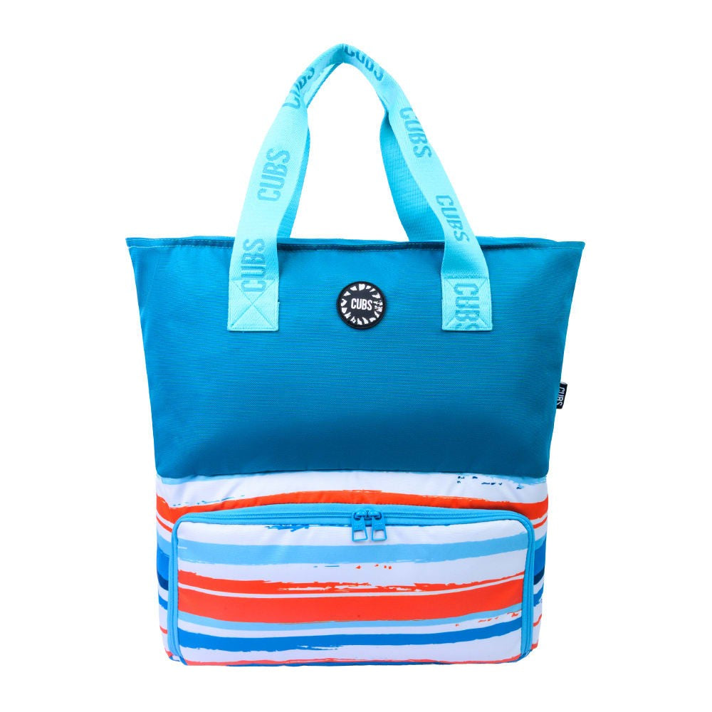 Turquoise Stripes Tote/Cooler