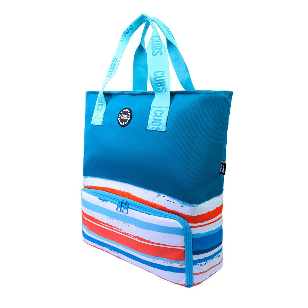 Turquoise Stripes Tote/Cooler