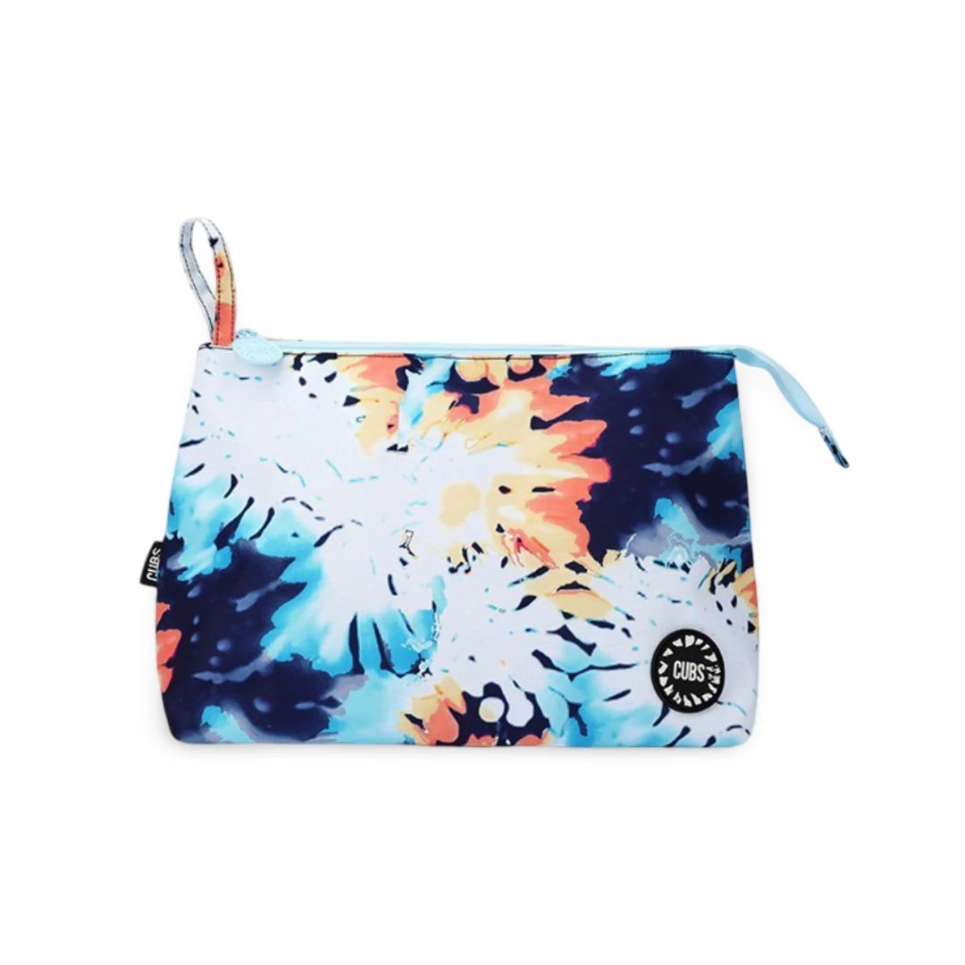Blueish Tie Dye Large Pouches