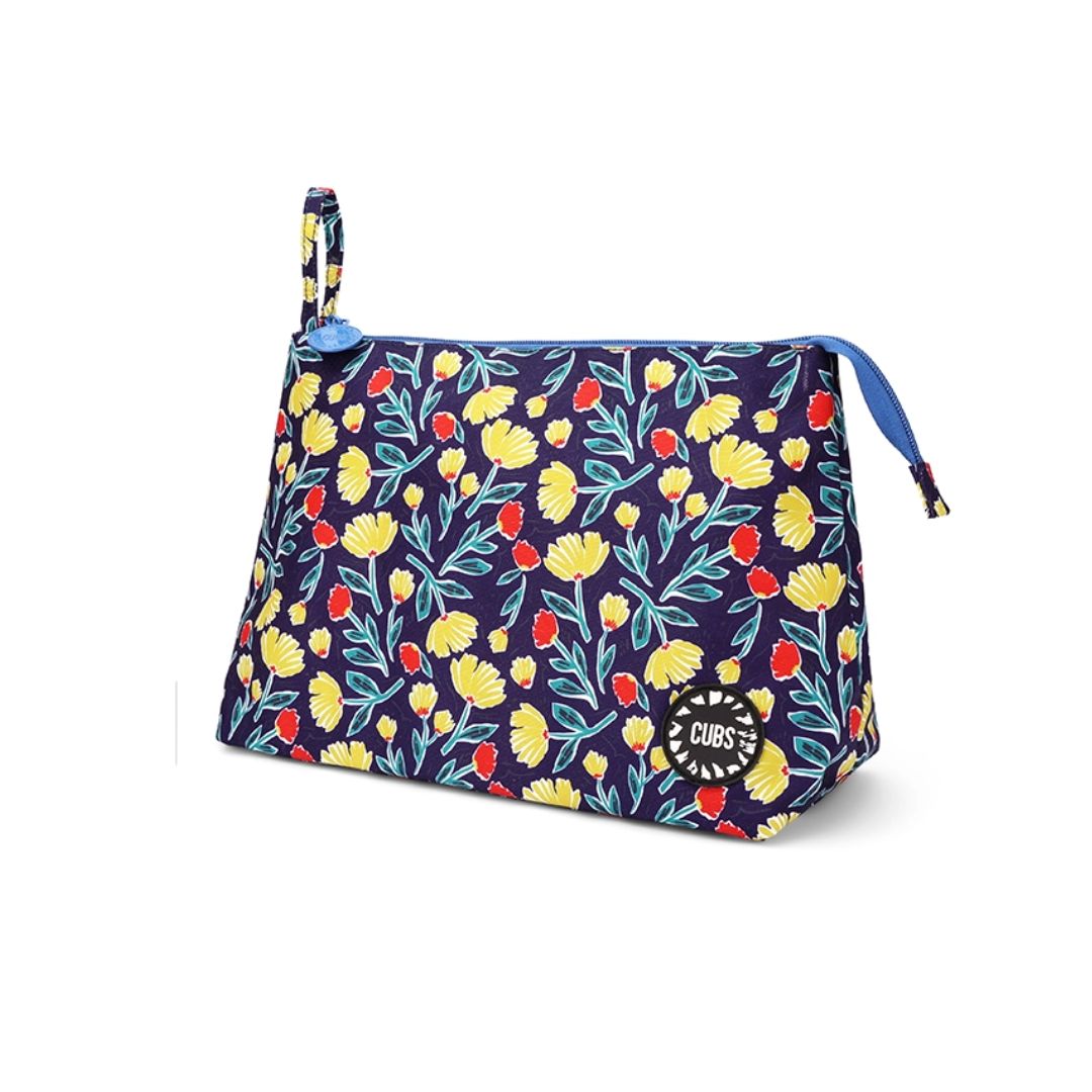 Navy Garden Large Pouches