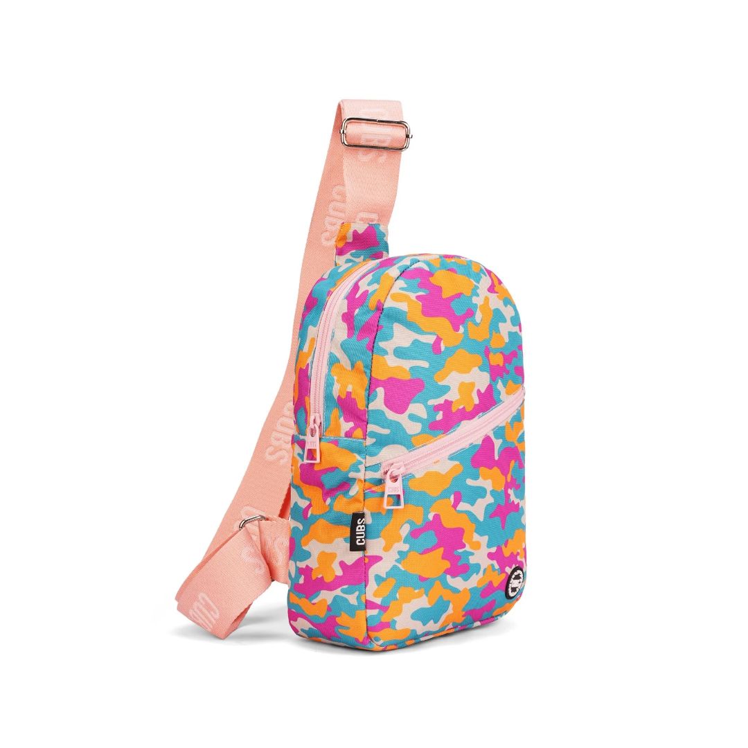 Camo Girl Front Zipper Sling Bag