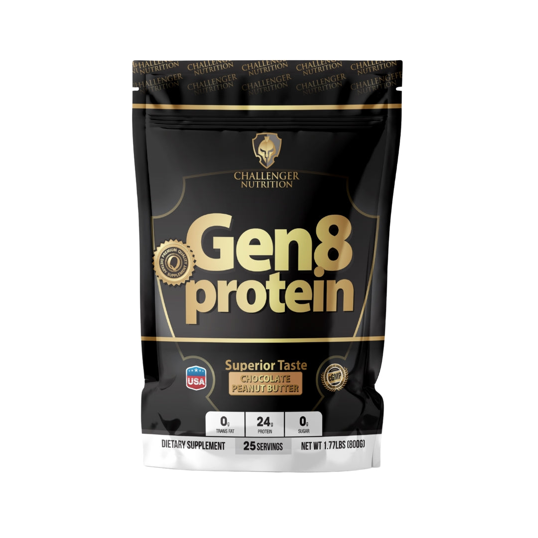 بروتين جين 8 بنكهة الشوكولاتة وزبدة الفول السوداني - 800 جرام