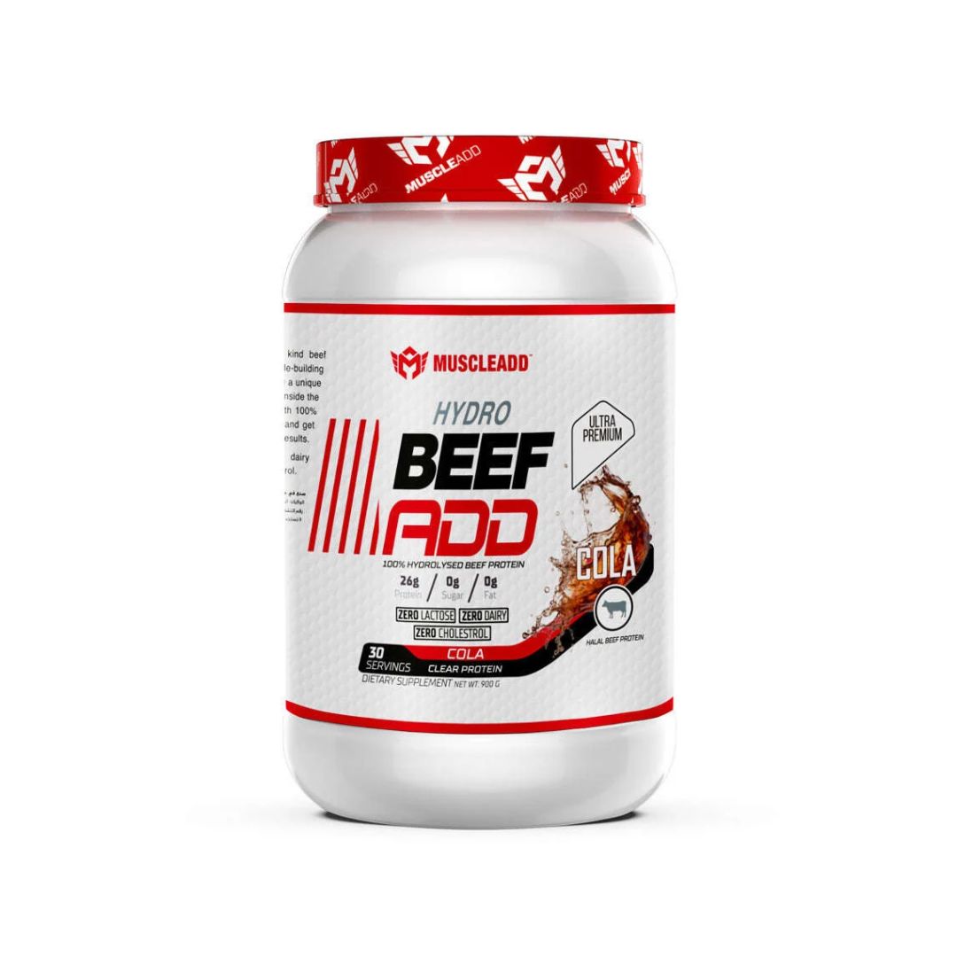 Hydro Beef Add 100% Hydrolyzed Beef Protein - 30Serv - 900G - Cola