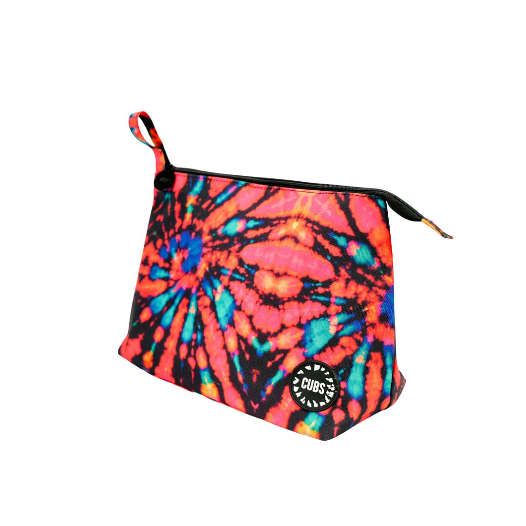 Red Black Tie Dye L Pouch