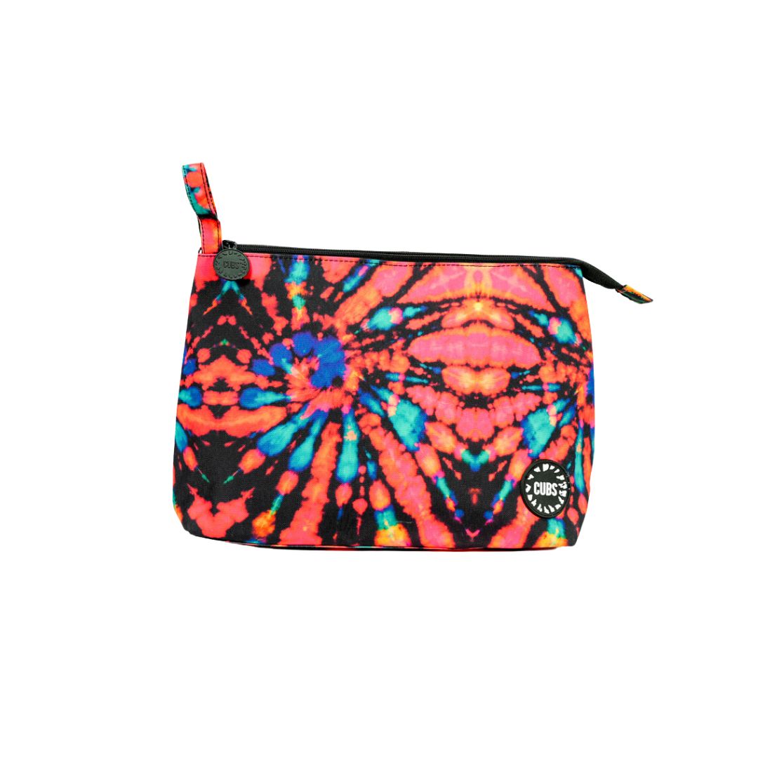 Red Black Tie Dye L Pouch